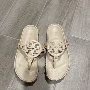 Tory Burch cream sandal